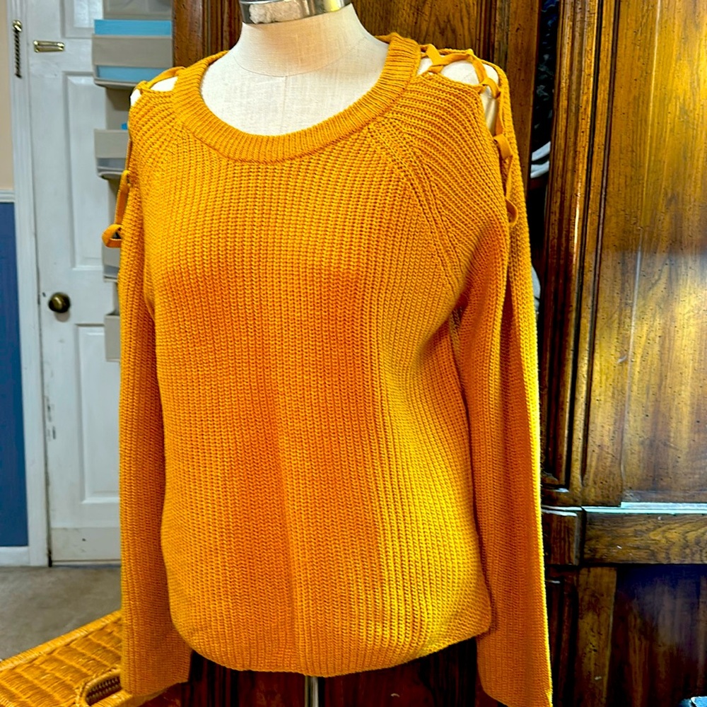 🦃🦃🍁🍁🍽🍽Mustard Moral Fiber Sweater